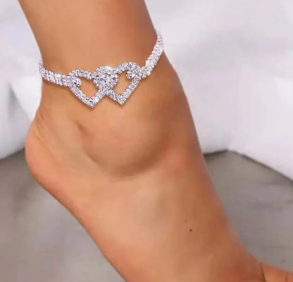 Kaufen Sie 2 und erhalten Sie 15%💖Heart X Heart Ankle Bracelet🌟FREE SHIPPING