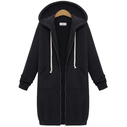 🔥✨Fleece-Kapuzenpullover mit Reißverschluss für Damen