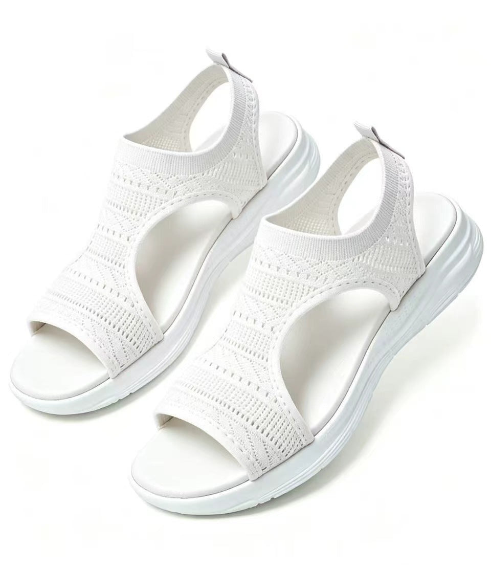 👡 Bequeme atmungsaktive flache Sandalen mit offener Zehe für Damen – leicht, luftig & vielseitig – perfekt für warme Tage, Strand & Freizeit