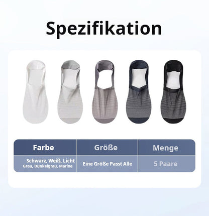 🧦5 Paar Ice Silk No-Show Socken Set