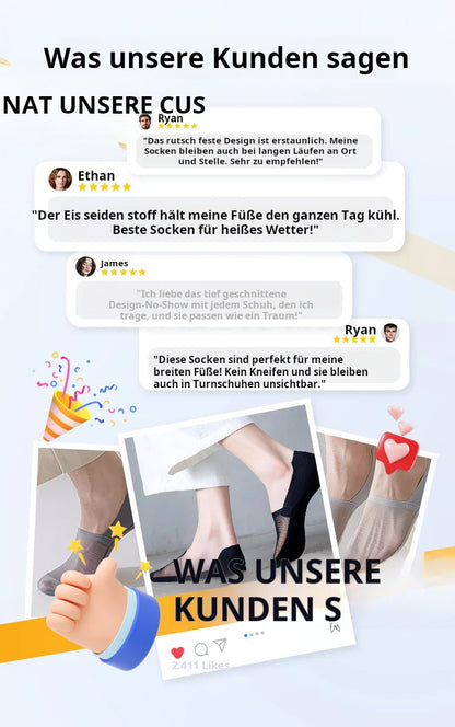 🧦5 Paar Ice Silk No-Show Socken Set