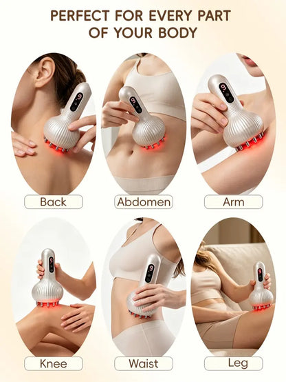 💆‍♀️ Relax Tired Muscles At Home – Electric Meridian Massage Brush and Smart Cupping Device with Heat✨
