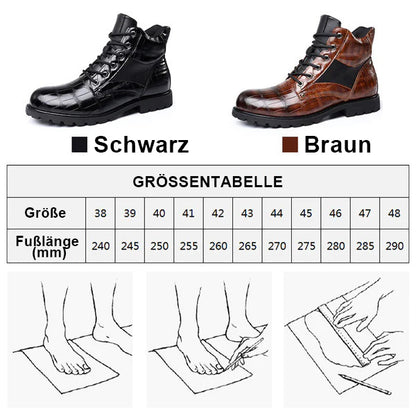 【40 % RABATT】Paul™ Herren-Lederstiefel Im Vintage-Krokomuster