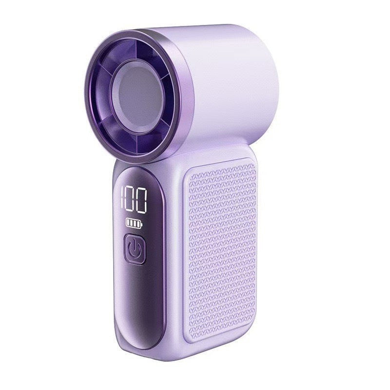 ❄️🧊Mini-Handventilator mit LED-Anzeige👍5-stufiger Turbo-Ventilator im Taschenformat🍃✨Über USB aufladbar, schnelle Kühlung für Reisen und beim Schminken