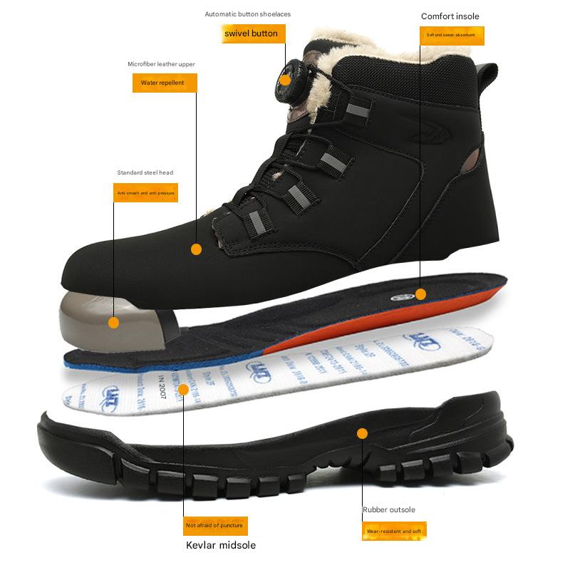 🔥Versandkostenfrei - Rutschfeste, leichte Sicherheitsstiefel der Klasse S3 für Unisex, ✅👍 mit stoßfesten Spikes, Anti-Smash- und Anti-Kompressions-Funktion