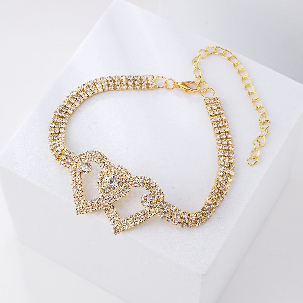 Kaufen Sie 2 und erhalten Sie 15%💖Heart X Heart Ankle Bracelet🌟FREE SHIPPING