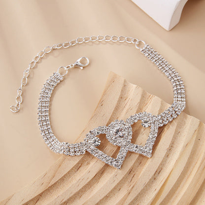 Kaufen Sie 2 und erhalten Sie 15%💖Heart X Heart Ankle Bracelet🌟FREE SHIPPING