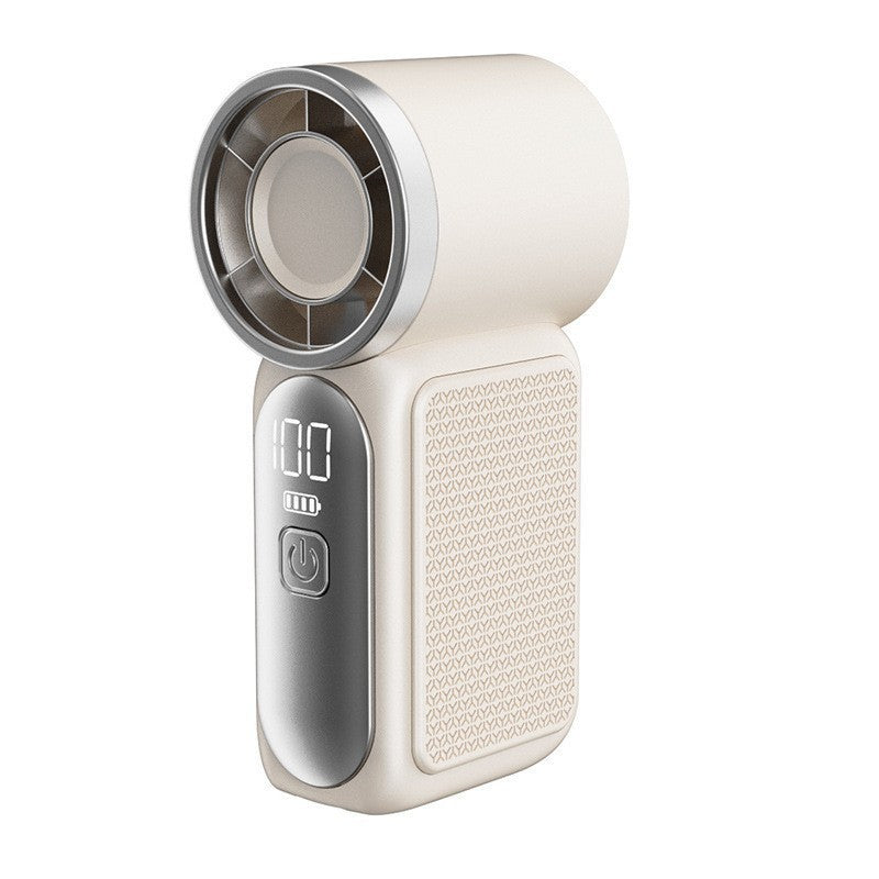 ❄️🧊Mini-Handventilator mit LED-Anzeige👍5-stufiger Turbo-Ventilator im Taschenformat🍃✨Über USB aufladbar, schnelle Kühlung für Reisen und beim Schminken