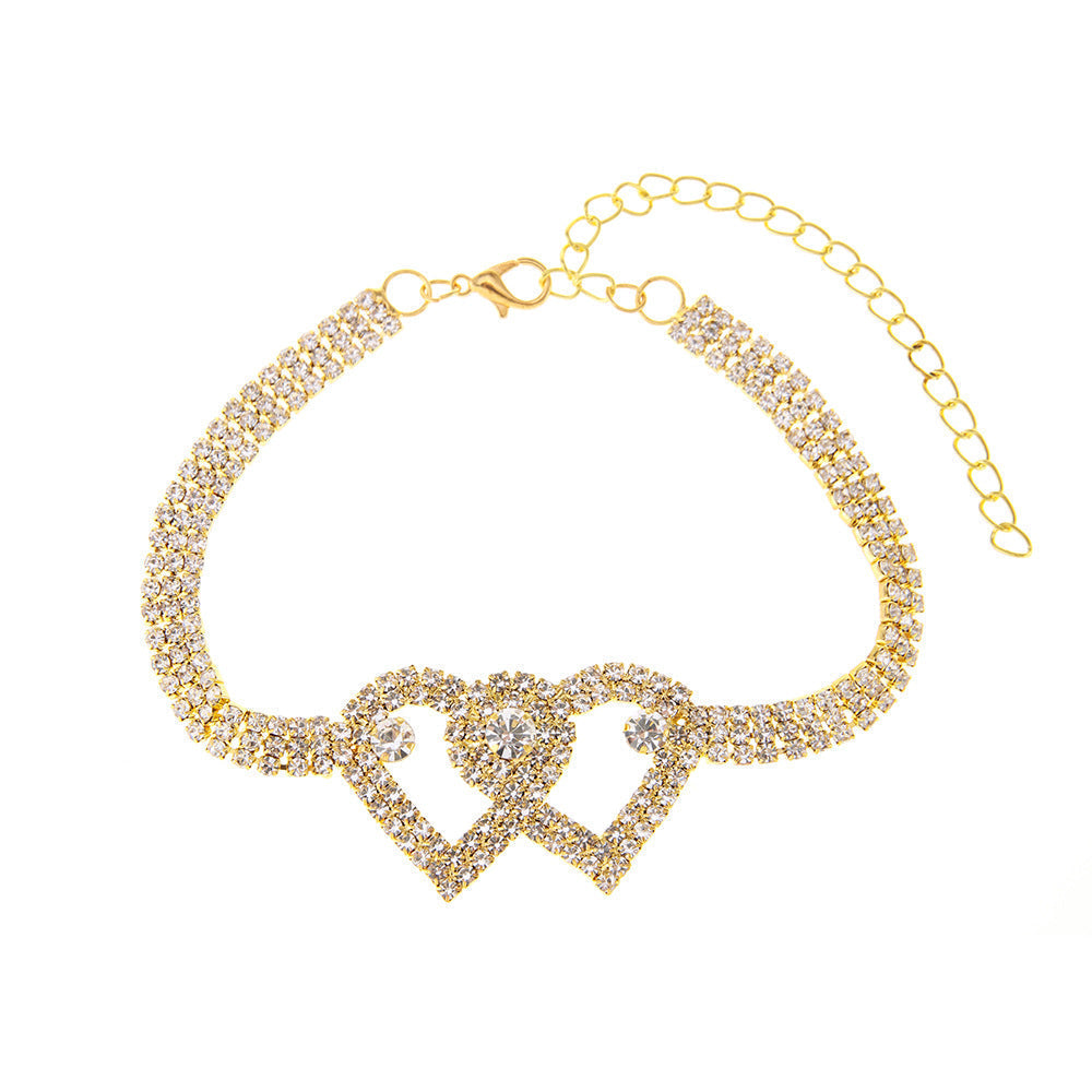 Kaufen Sie 2 und erhalten Sie 15%💖Heart X Heart Ankle Bracelet🌟FREE SHIPPING