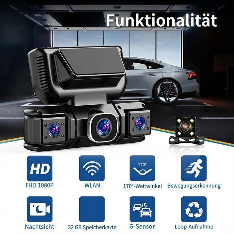 🦸 Neuheiten 2026 - 52 % Rabatt 🦸 4-Kanal-Dashcam mit WLAN und Nachtsichtfunktion