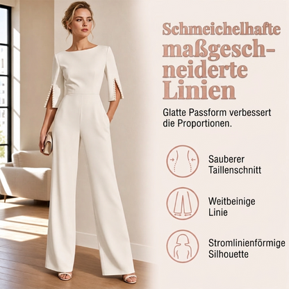 🔔 Letzte 100 Stück – solange der Vorrat reicht! ✨Eleganter, schmal geschnittener Jumpsuit mit Perlenverzierung