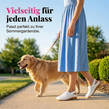 👡 Lässige Keilabsatz-Slingback-Sandalen mit perforiertem Design – atmungsaktiv & stylisch✨