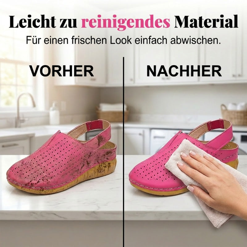 👡 Lässige Keilabsatz-Slingback-Sandalen mit perforiertem Design – atmungsaktiv & stylisch✨