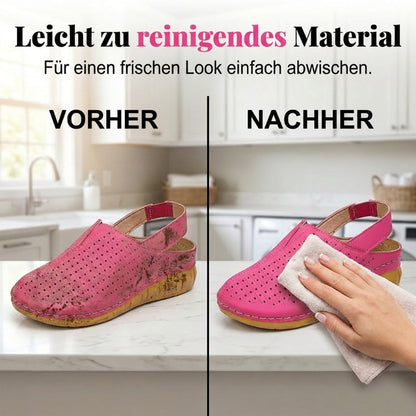 👡 Lässige Keilabsatz-Slingback-Sandalen mit perforiertem Design – atmungsaktiv & stylisch✨
