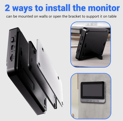 Drahtlose Türklingel-Kamera: 1080P, 170°-Winkel, 4,3-Zoll-Bildschirm, IPX65-Outdoor-Wasserdichtigkeit, Nachtsicht