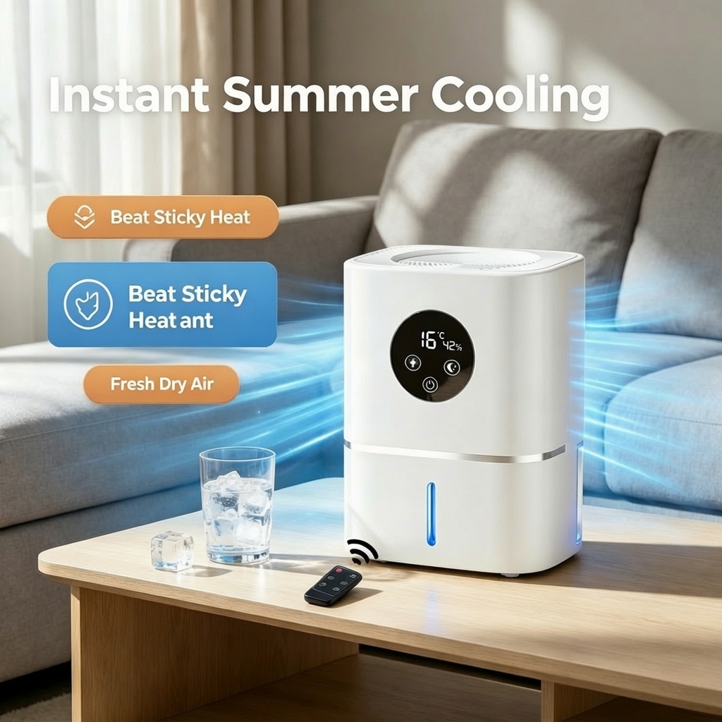 💨 Feuchtigkeit weg, Kühle pur – der 2-in-1 Luftentfeuchter und Kühler sorgt für ein gesundes Raumklima. Schimmel keine Chance, Hitze keine Macht – hol dir deinen Klima-Helfer! ❄️🏠