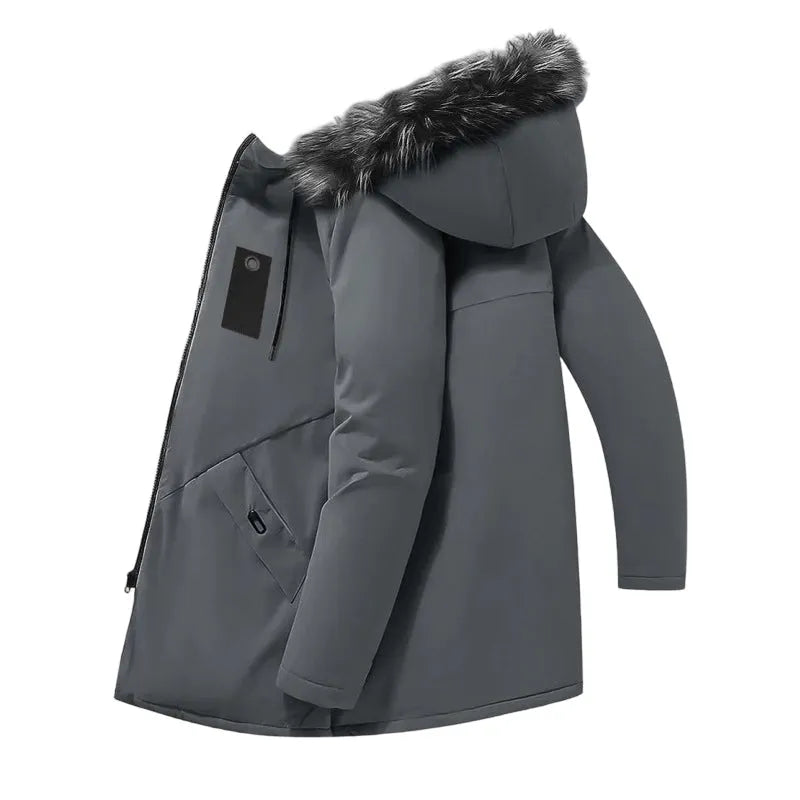 🔥Solange der Vorrat reicht 50 % Rabatt!🎉Winddichte, mittellange Parka-Jacke mit Kapuze für Herren