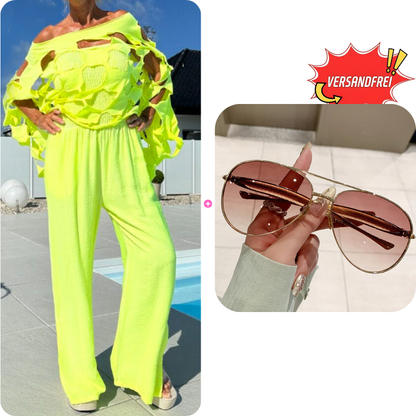 🔥 Set aus Cutout-Top und Bandeau-Jumpsuit – Herzzerreißend und sexy 👗
