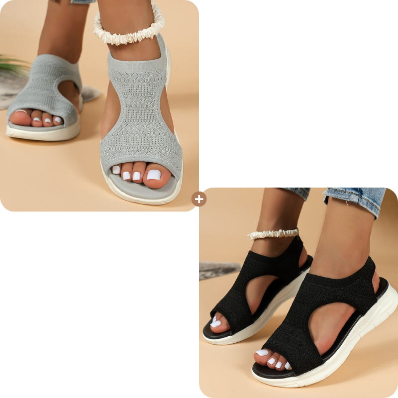 👡 Bequeme atmungsaktive flache Sandalen mit offener Zehe für Damen – leicht, luftig & vielseitig – perfekt für warme Tage, Strand & Freizeit