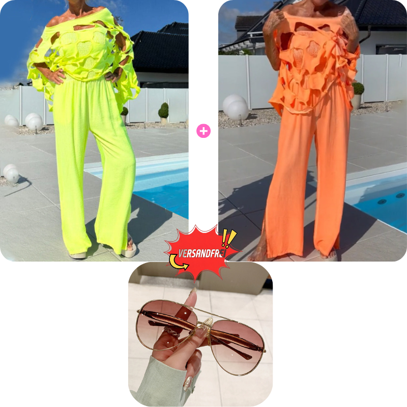 🔥 Set aus Cutout-Top und Bandeau-Jumpsuit – Herzzerreißend und sexy 👗