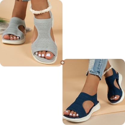 👡 Bequeme atmungsaktive flache Sandalen mit offener Zehe für Damen – leicht, luftig & vielseitig – perfekt für warme Tage, Strand & Freizeit