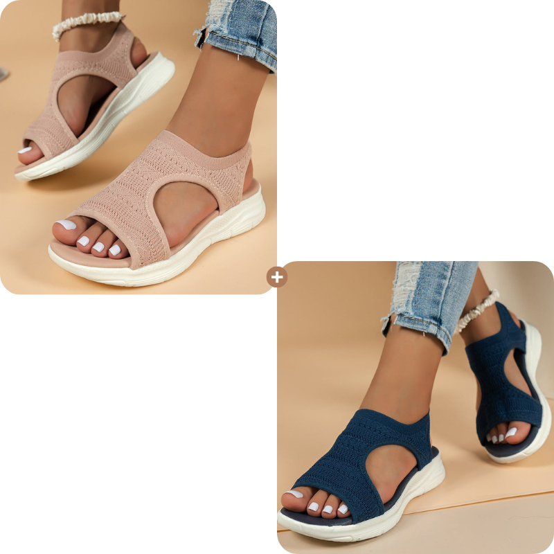 👡 Bequeme atmungsaktive flache Sandalen mit offener Zehe für Damen – leicht, luftig & vielseitig – perfekt für warme Tage, Strand & Freizeit