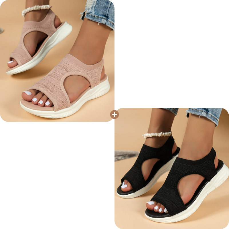 👡 Bequeme atmungsaktive flache Sandalen mit offener Zehe für Damen – leicht, luftig & vielseitig – perfekt für warme Tage, Strand & Freizeit