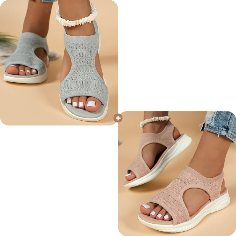 👡 Bequeme atmungsaktive flache Sandalen mit offener Zehe für Damen – leicht, luftig & vielseitig – perfekt für warme Tage, Strand & Freizeit