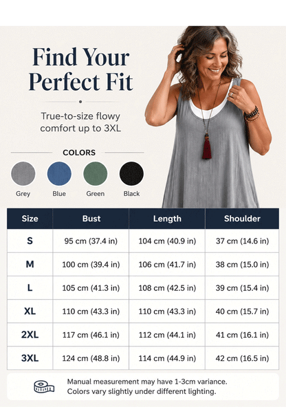 🔔 Letzte 100 Stück – solange der Vorrat reicht! Lässiges, lockeres, ärmelloses Tanktop-Kleid in Layering-Optik für Damen