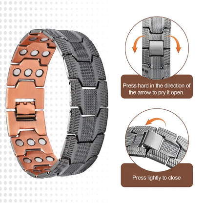 🧲✨ Copper Magnetic Bracelet – lindert Müdigkeit & fördert die Durchblutung – stilvoll, leicht & angenehm zu tragen – ideal für Alltag, Arbeit & Entspannung
