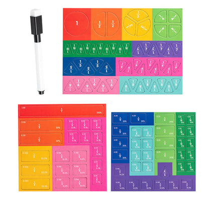 🧩Limitiertes Angebot – 50% RABATT! 🎨 Magnetisches Bruchpuzzle für Kinder – Fördert Feinmotorik, bunt & sicher – Perfekt für spielerisches Lernen zu Hause ✨