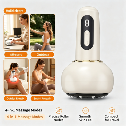 💆‍♀️ Relax Tired Muscles At Home – Electric Meridian Massage Brush and Smart Cupping Device with Heat✨