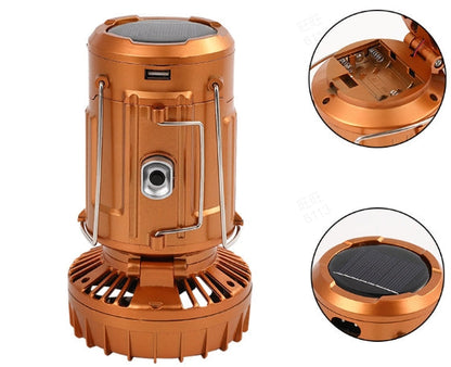 📢📢【Zeitlich begrenztes Angebot – 50 % Rabatt!! 】⏰ Tragbare LED-Camping-Laterne mit Ventilator