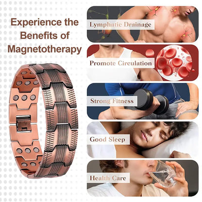 🧲✨ Copper Magnetic Bracelet – lindert Müdigkeit & fördert die Durchblutung – stilvoll, leicht & angenehm zu tragen – ideal für Alltag, Arbeit & Entspannung
