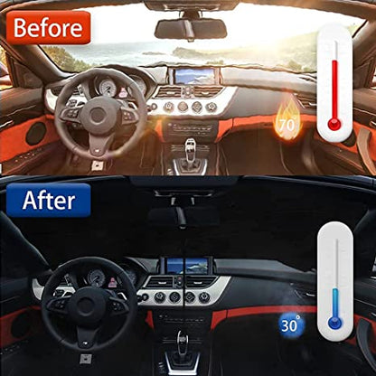 💥 Paraguas parasol automático para coche | Fácil de usar y protección total 💥-Bloquea rayos UV y reduce el calor ☀️