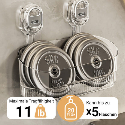 🔥Neues Upgrade 🔥Aufbewahrungsregal mit Saugnapf und Abflussloch