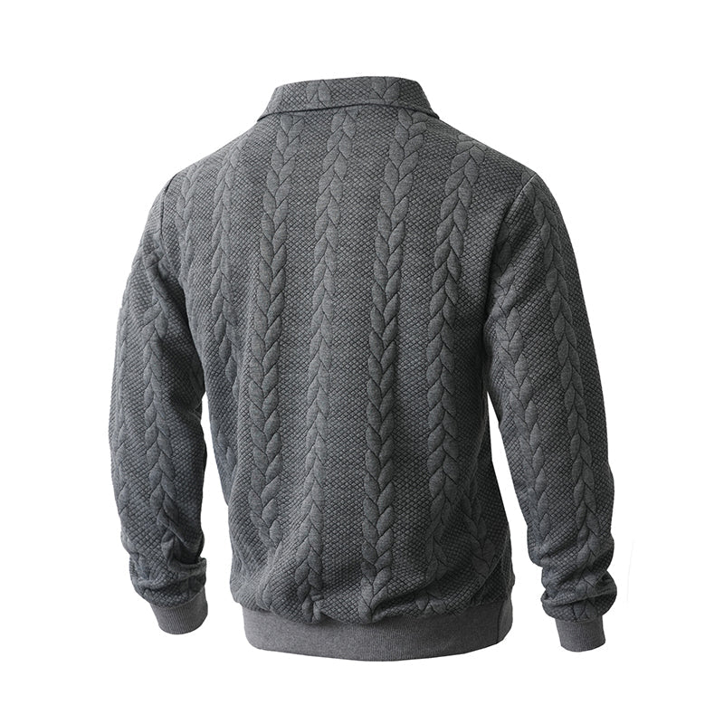 👕 50% RABATT! 🧶 Herren Pullover mit Halb-Reißverschluss – Zopfmuster, Weiche Baumwolle & Perfekt Für Einen Stilvollen Auftritt 👔