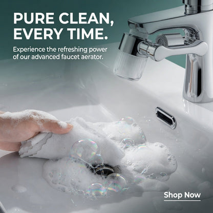 💧 2-in-1 Sprudler & Verlängerung – 3 Strahlarten, 1080° drehbar & einstellbar – ideal für Spülen, Haare waschen & Pflanzen gießen