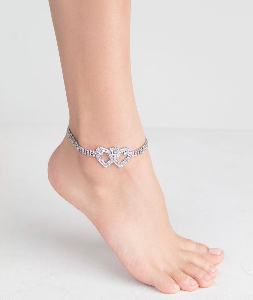 Kaufen Sie 2 und erhalten Sie 15%💖Heart X Heart Ankle Bracelet🌟FREE SHIPPING