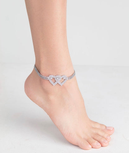 Kaufen Sie 2 und erhalten Sie 15%💖Heart X Heart Ankle Bracelet🌟FREE SHIPPING