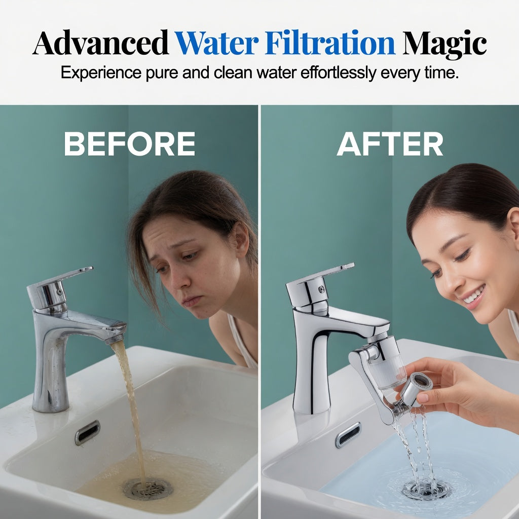 💧 2-in-1 Sprudler & Verlängerung – 3 Strahlarten, 1080° drehbar & einstellbar – ideal für Spülen, Haare waschen & Pflanzen gießen