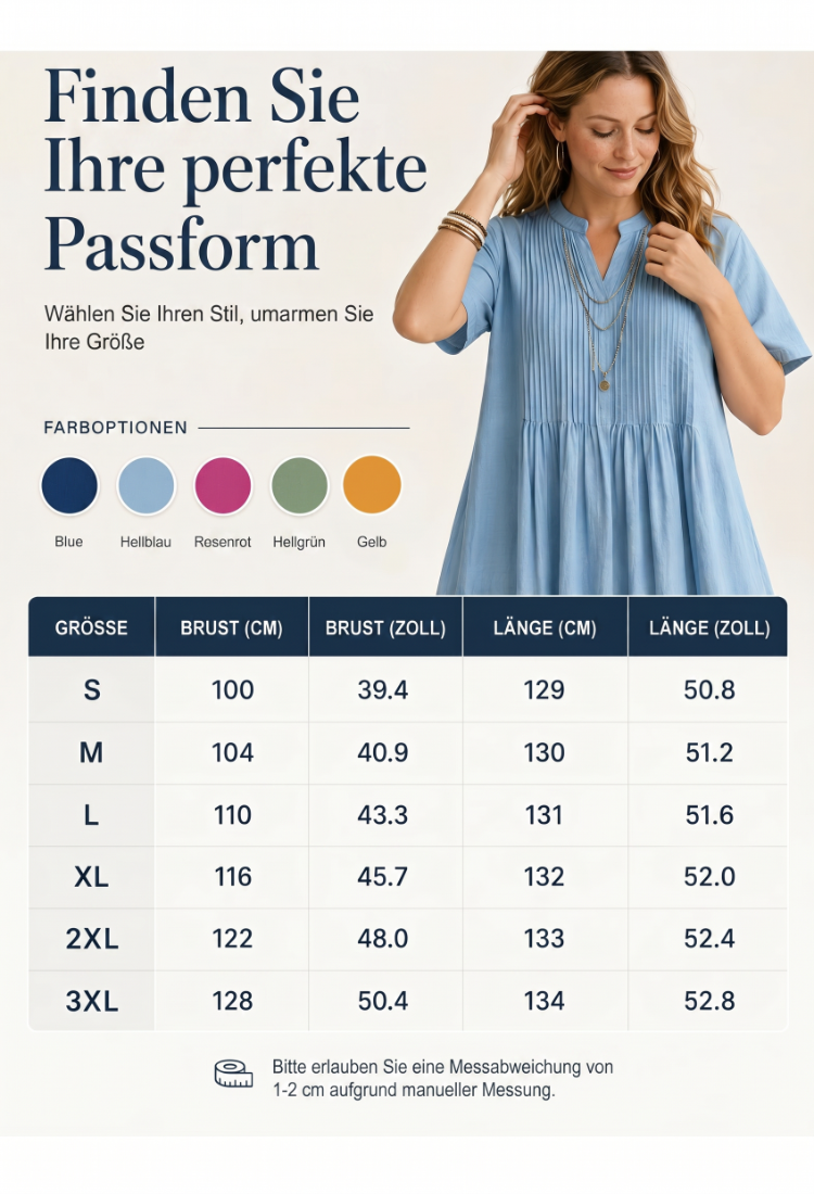 🔥 Nur heute – Bis zu 50% RABATT 👗 Damen lockeres lässiges V-Ausschnitt Kleid✨