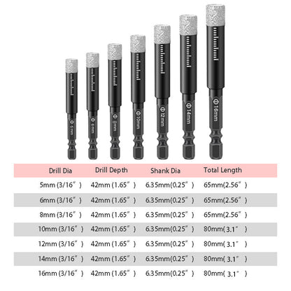 🔥50% OFF!🔥Die letzten drei Tage! Hex Schaft Bohrer für Marmor/Fliese/Stein 🛠️