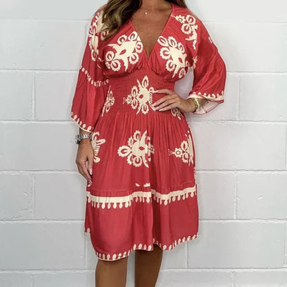 ⏰🔥Zeitlich begrenzter Rabatt🔥halber Preis👗Bedrucktes Damenkleid