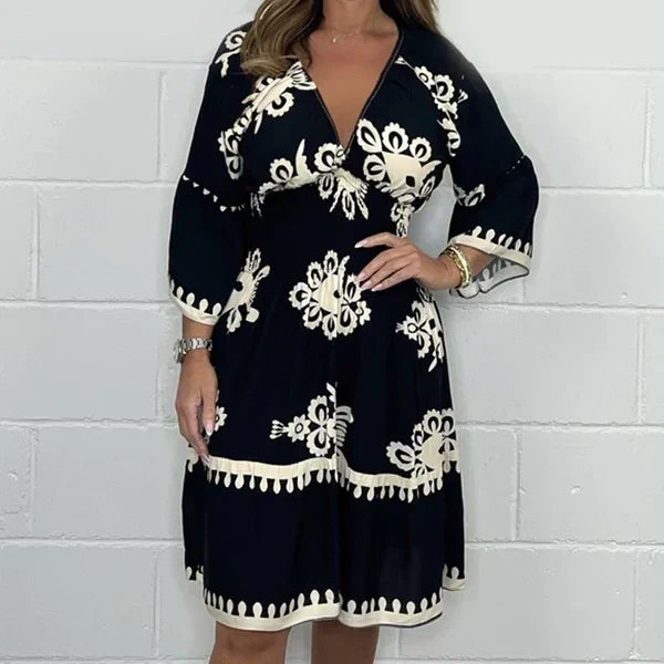 ⏰🔥Zeitlich begrenzter Rabatt🔥halber Preis👗Bedrucktes Damenkleid