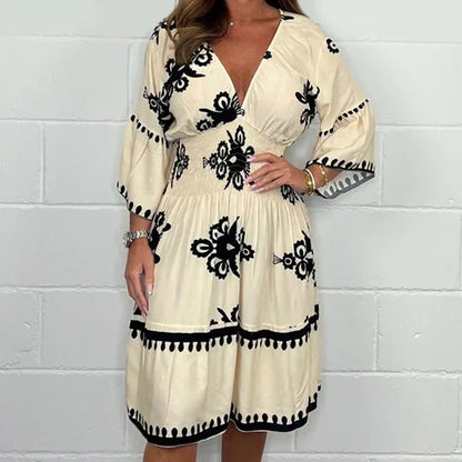 ⏰🔥Zeitlich begrenzter Rabatt🔥halber Preis👗Bedrucktes Damenkleid