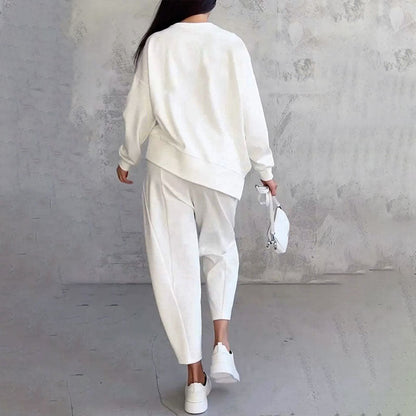 Mode, Freizeit ✨Langarm mit rundem Hals ＆ Hose 2-teiliger Set【Kaufen Sie 2, kostenloser Versand】