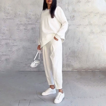 Mode, Freizeit ✨Langarm mit rundem Hals ＆ Hose 2-teiliger Set【Kaufen Sie 2, kostenloser Versand】