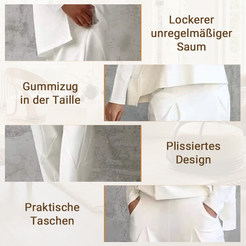 Mode, Freizeit ✨Langarm mit rundem Hals ＆ Hose 2-teiliger Set【Kaufen Sie 2, kostenloser Versand】