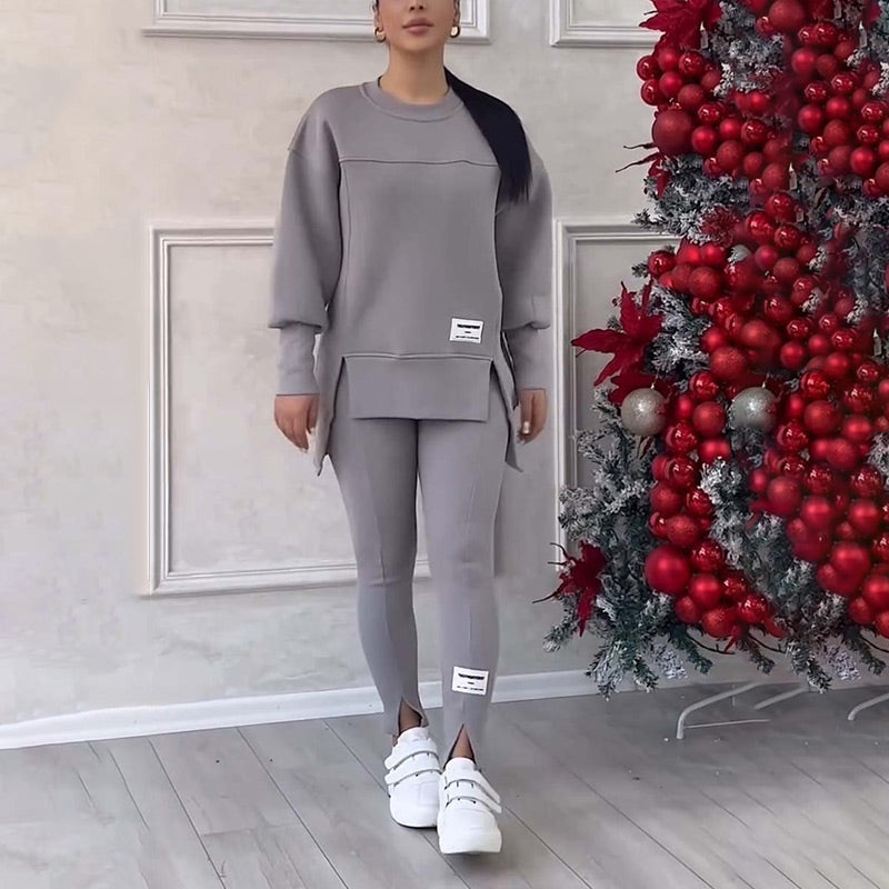 🔥Versandkostenfrei🧘‍♀️ Lässiges Sweatshirt-Leggings-Set – Ultraweiches Jersey, Moderne Passform & Perfekt für Alltag, Sport oder Entspannung 🏃‍♀️📦